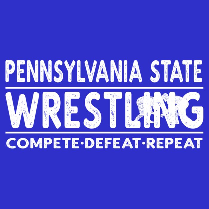Pennsylvania State Wrestling Compete Defeat Repeat Gift Button