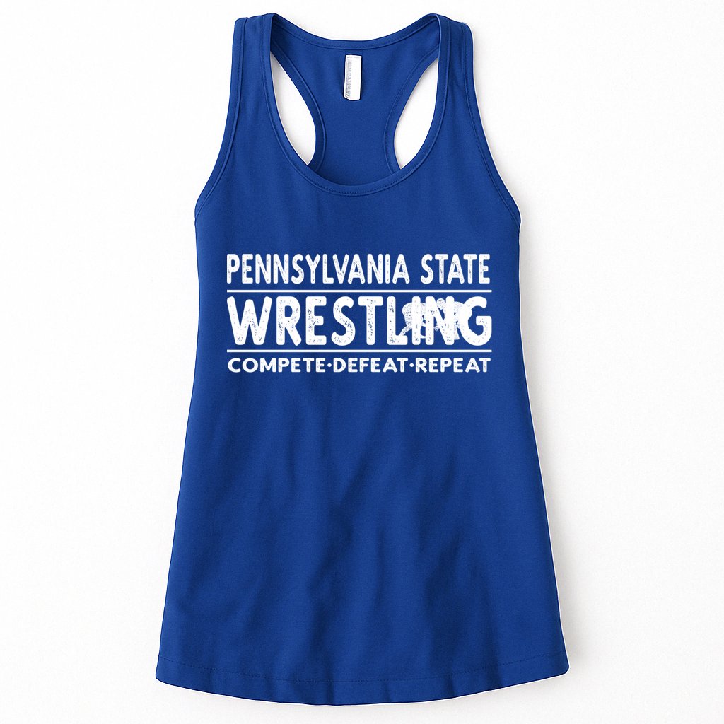 Pennsylvania State Wrestling Compete Defeat Repeat Gift Womens Tank Top