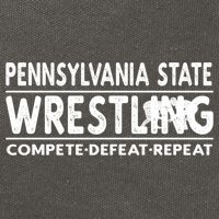 Pennsylvania State Wrestling Compete Defeat Repeat Gift Cotton Canvas Backpack
