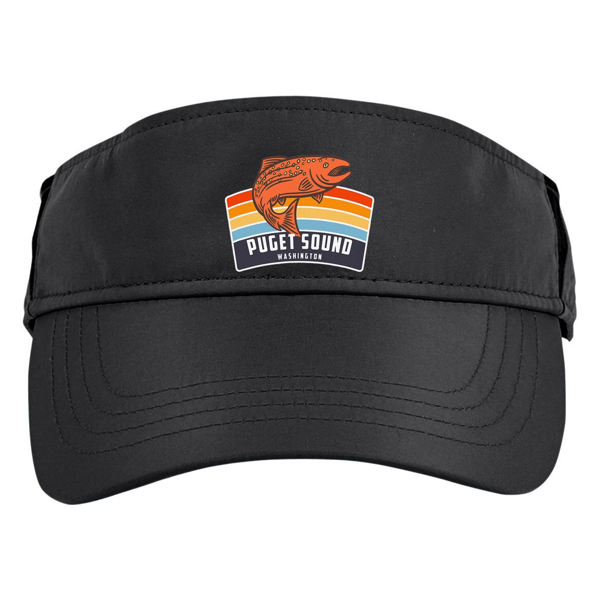 Puget Sound Washington Salmon Fishing Adult Drive Performance Visor