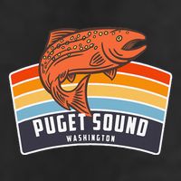 Puget Sound Washington Salmon Fishing Adult Drive Performance Visor