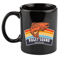 Puget Sound Washington Salmon Fishing 11oz C Handle Ceramic Mug