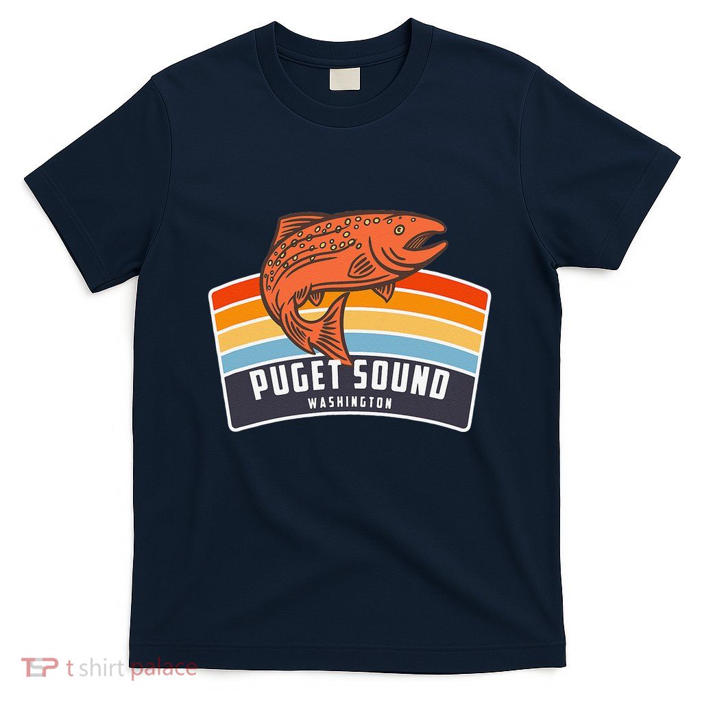 Puget Sound Washington Salmon Fishing T-Shirt