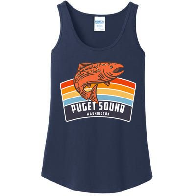 Puget Sound Washington Salmon Fishing Ladies Essential Tank