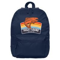 Puget Sound Washington Salmon Fishing 16 in Basic Backpack
