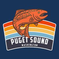 Puget Sound Washington Salmon Fishing 16 in Basic Backpack