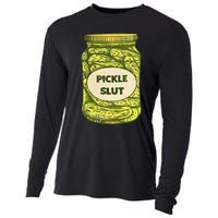 Pickle Slut Who Loves Pickles Quotes Saying Pickles Lover Cooling Performance Long Sleeve Crew