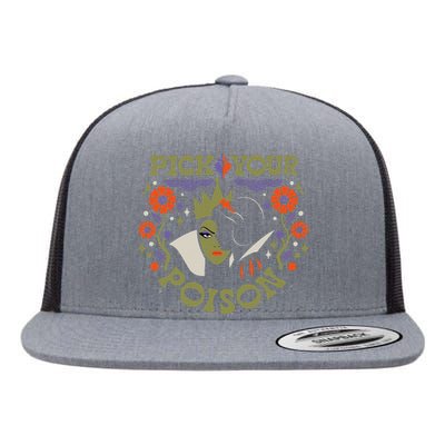 Princess Snow White And Evil Queen Pick Your P.Oison Flat Bill Trucker Hat