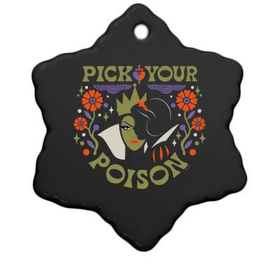 Princess Snow White And Evil Queen Pick Your P.Oison Ceramic Star Ornament