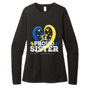 Proud Sister World Down Syndrome Awareness Day Sister 2024 Womens CVC Long Sleeve Shirt