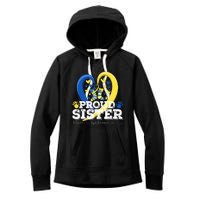 Proud Sister World Down Syndrome Awareness Day Sister 2024 Women's Fleece Hoodie