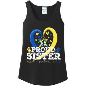 Proud Sister World Down Syndrome Awareness Day Sister 2024 Ladies Essential Tank