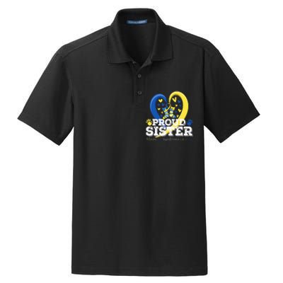 Proud Sister World Down Syndrome Awareness Day Sister 2024 Dry Zone Grid Polo