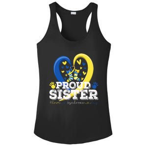 Proud Sister World Down Syndrome Awareness Day Sister 2024 Ladies PosiCharge Competitor Racerback Tank