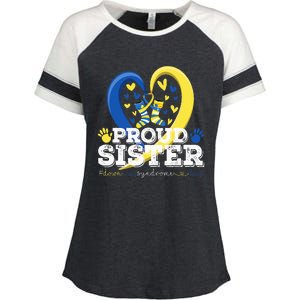 Proud Sister World Down Syndrome Awareness Day Sister 2024 Enza Ladies Jersey Colorblock Tee