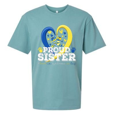 Proud Sister World Down Syndrome Awareness Day Sister 2024 Sueded Cloud Jersey T-Shirt