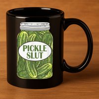 Pickle Slut Who Loves Pickles 11oz C Handle Ceramic Mug