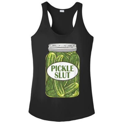 Pickle Slut Who Loves Pickles Ladies PosiCharge Competitor Racerback Tank