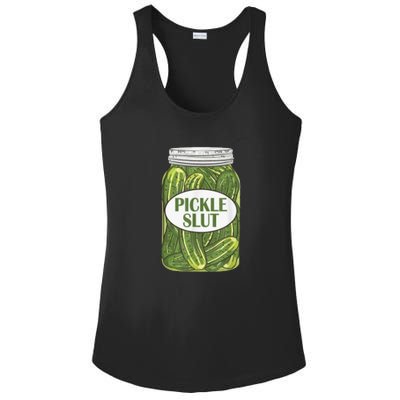 Pickle Slut Who Loves Pickles Ladies PosiCharge Competitor Racerback Tank