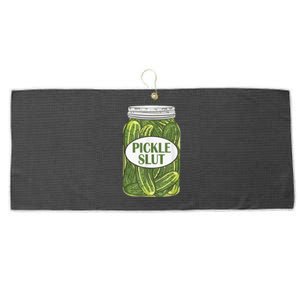 Pickle Slut Who Loves Pickles Large Microfiber Waffle Golf Towel