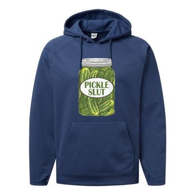 Pickle Slut Who Loves Pickles Performance Fleece Hoodie