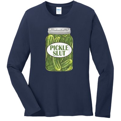 Pickle Slut Who Loves Pickles Ladies Long Sleeve Shirt