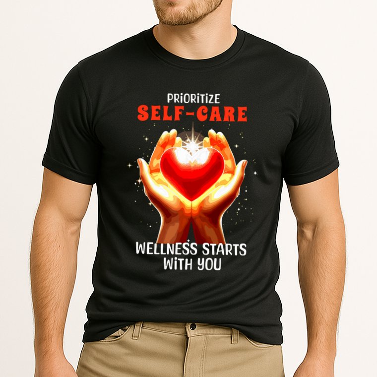 Prioritize Selfcare Wellness Starts With You Zip Hoodie Cooling Performance Crew T-Shirt