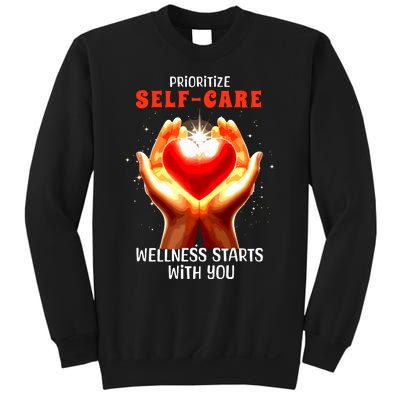 Prioritize Selfcare Wellness Starts With You Zip Hoodie Sweatshirt