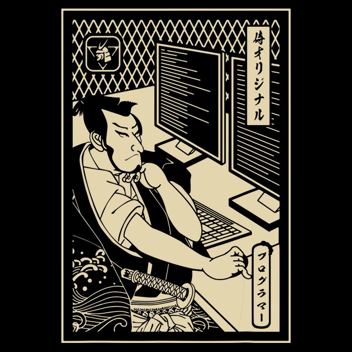 Programmer Samurai Warrior Computer Developer Samurai Tote Bag