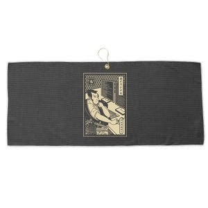 Programmer Samurai Warrior Computer Developer Samurai Large Microfiber Waffle Golf Towel