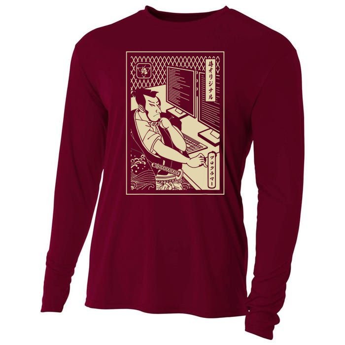 Programmer Samurai Warrior Computer Developer Samurai Cooling Performance Long Sleeve Crew