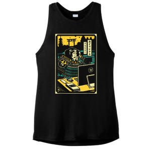 Programmer Samurai Warrior Computer Ladies PosiCharge Tri-Blend Wicking Tank