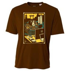 Programmer Samurai Warrior Computer Cooling Performance Crew T-Shirt