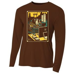 Programmer Samurai Warrior Computer Cooling Performance Long Sleeve Crew