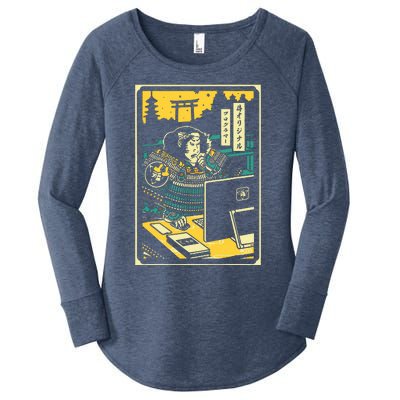 Programmer Samurai Warrior Computer Women's Perfect Tri Tunic Long Sleeve Shirt