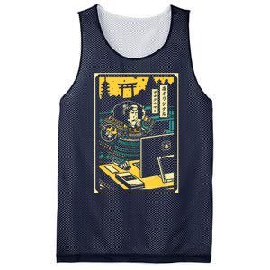 Programmer Samurai Warrior Computer Mesh Reversible Basketball Jersey Tank