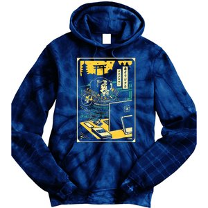 Programmer Samurai Warrior Computer Tie Dye Hoodie