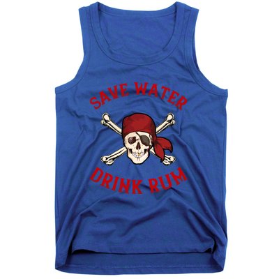 Pirate Save Water Rum Party Gift Tank Top