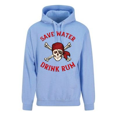 Pirate Save Water Rum Party Gift Unisex Surf Hoodie