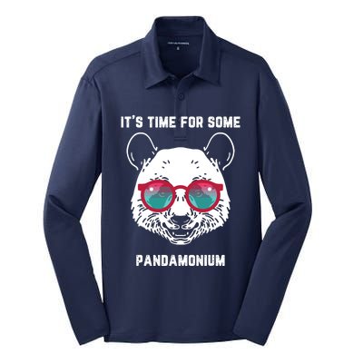 Panda Shirts, Womens Panda Shirts, Men Panda Shirts Silk Touch Performance Long Sleeve Polo