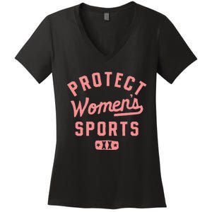 Protect Sports Xx Female Chromosomes Title Ix Women's V-Neck T-Shirt