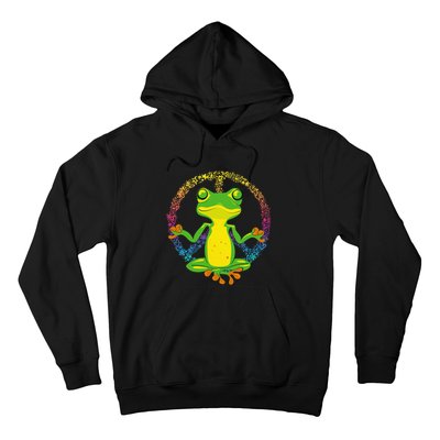 Peace Sign Yoga Frogs Cool Peace Frog Tie Dye Hoodie