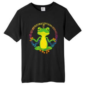 Peace Sign Yoga Frogs Cool Peace Frog Tie Dye Tall Fusion ChromaSoft Performance T-Shirt