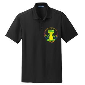 Peace Sign Yoga Frogs Cool Peace Frog Tie Dye Dry Zone Grid Polo