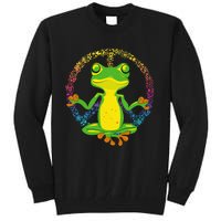 Peace Sign Yoga Frogs Cool Peace Frog Tie Dye Tall Sweatshirt