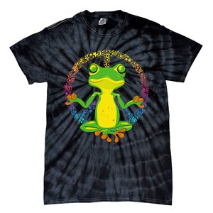 Peace Sign Yoga Frogs Cool Peace Frog Tie Dye Tie-Dye T-Shirt