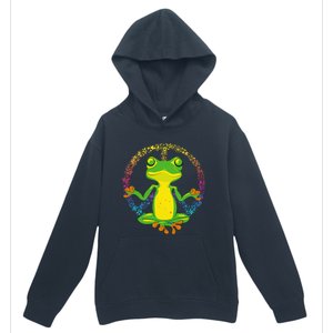 Peace Sign Yoga Frogs Cool Peace Frog Tie Dye Urban Pullover Hoodie