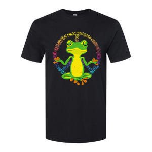 Peace Sign Yoga Frogs Cool Peace Frog Tie Dye Softstyle CVC T-Shirt