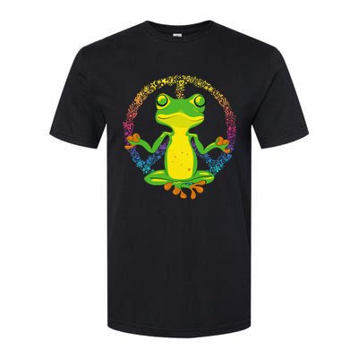 Peace Sign Yoga Frogs Cool Peace Frog Tie Dye Softstyle CVC T-Shirt