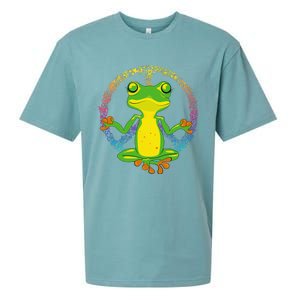 Peace Sign Yoga Frogs Cool Peace Frog Tie Dye Sueded Cloud Jersey T-Shirt